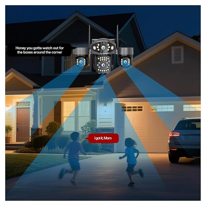 4G & WIFI Lan New Advance 3 Lens PTZ 3 Display Outdoor Waterproof All Rounder Camera