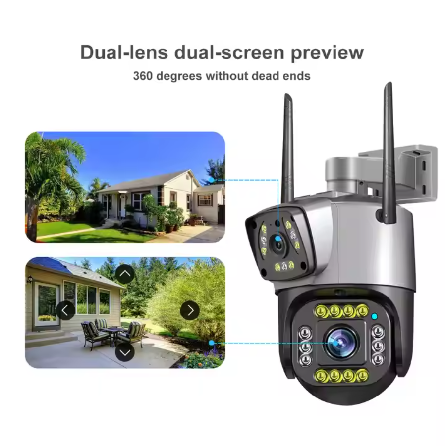 WIFI New Advance 3 Lens PTZ 3 Display Outdoor Waterproof All Rounder Camera