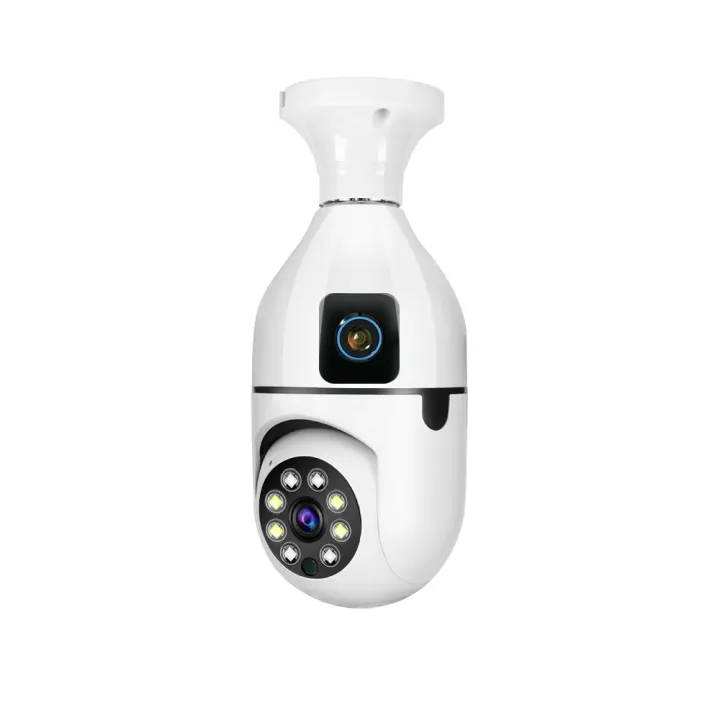 2+2 = 4Mp Dual Lens Bulb Holder Camera V380 Pro Apps 1080p full Hd Resulation cctv camera